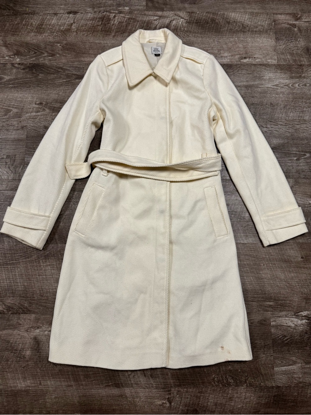 Old Navy Vintage Cream Color Trench Coat Size Small
